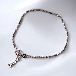 Sterling Silver 1.5mm Popcorn Chain Bracelet